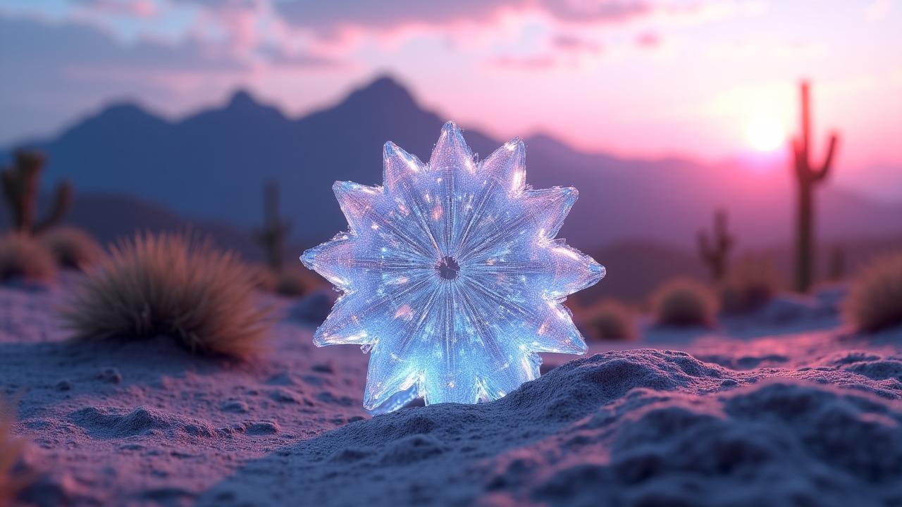 Abstract representation of digital security and winter protection